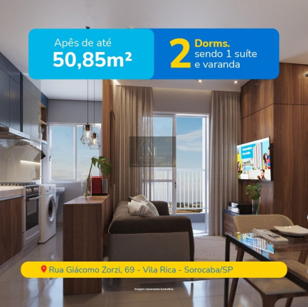 Imagem Apartamento com 2 Quartos à Venda, 51 m² em Vila Rica - Sorocaba