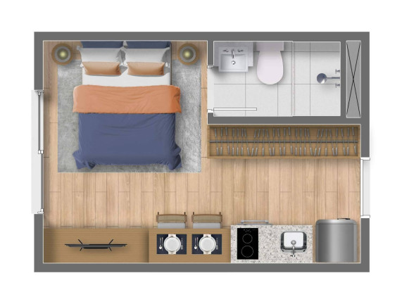 Imagem Apartamento com 2 Quartos à Venda, 28 m² em Tatuapé - São Paulo