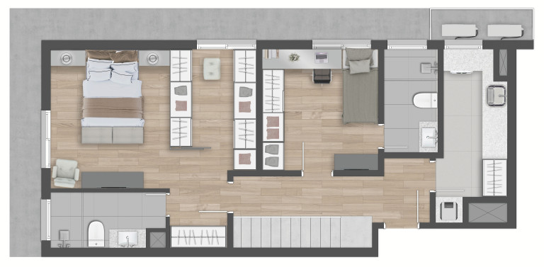 Imagem Imóvel com 2 Quartos à Venda, 66 m² em Petrópolis - Porto Alegre