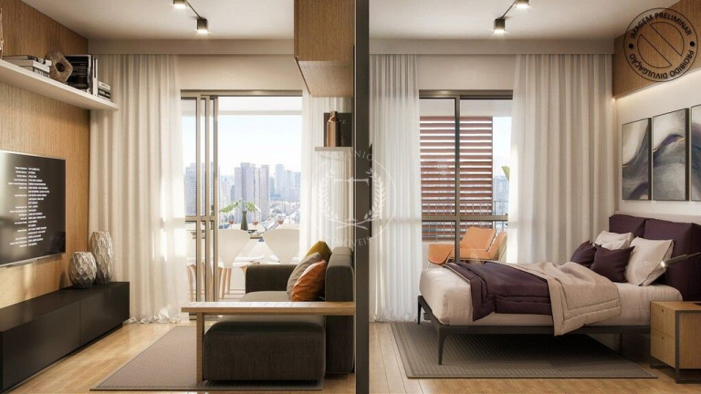 Imagem Apartamento com 1 Quarto à Venda, 20 m² em Brooklin Paulista - São Paulo