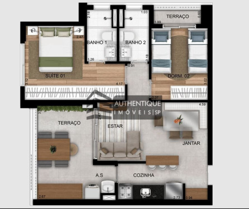 Imagem Apartamento com 2 Quartos à Venda, 62 m² em Bosque Da Saúde - São Paulo Imagem Apartamento com 2 Quartos à Venda, 62 m² em Bosque Da Saúde - São Paulo