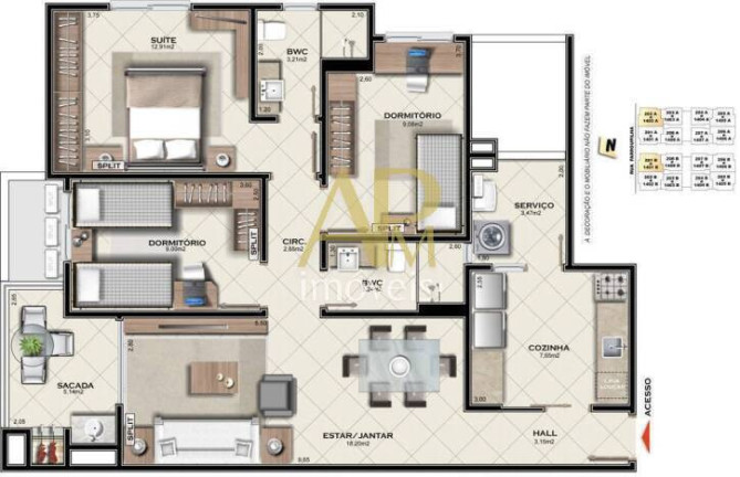 Imagem Apartamento com 3 Quartos à Venda, 94 m² em Campinas - São José Imagem Apartamento com 3 Quartos à Venda, 94 m² em Campinas - São José