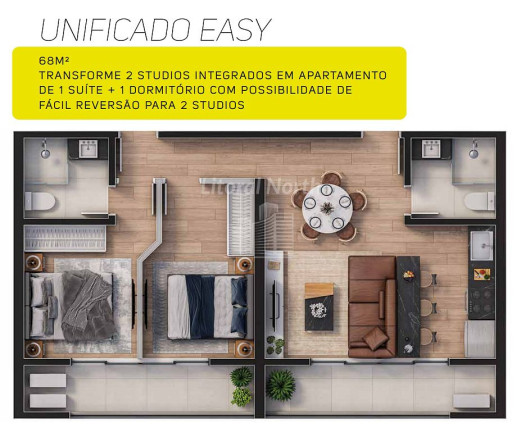 Imagem Apartamento com 1 Quarto à Venda, 34 m² em Centro - Itajaí