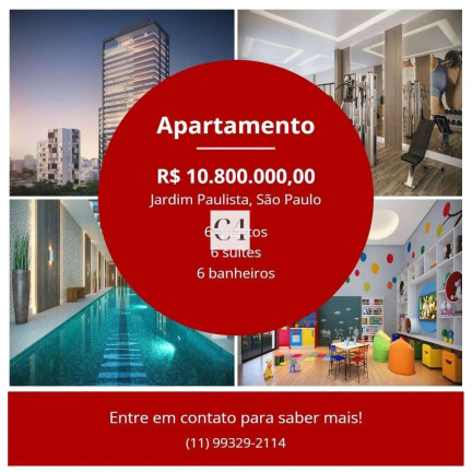 Apartamento com 6 Quartos à Venda, 416 m² em Jardim Paulista - São Paulo