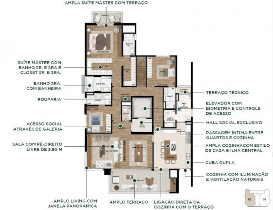 Imagem Apartamento com 4 Quartos à Venda, 425 m² em Alphaville Empresarial - Barueri