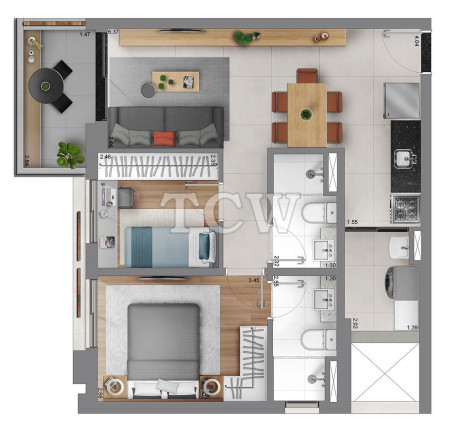Imagem Apartamento com 1 Quarto à Venda, 64 m² em Cerqueira César - São Paulo