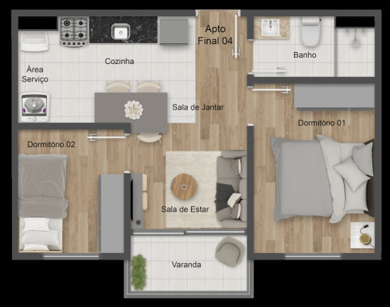 Imagem Apartamento com 2 Quartos à Venda, 37 m² em Canhema - Diadema