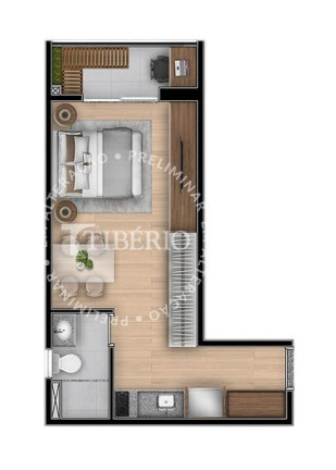 Imagem Apartamento com 1 Quarto à Venda, 22 m² em Alto Da Boa Vista - São Paulo