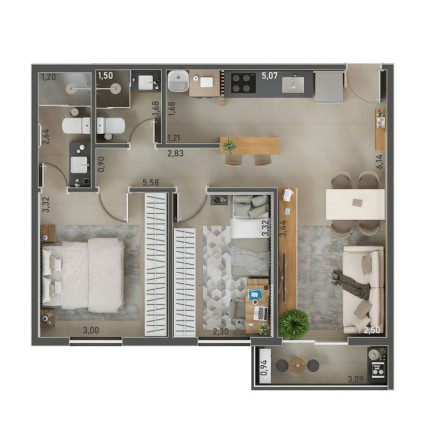 Imagem Apartamento com 2 Quartos à Venda, 57 m² em Macuco - Santos Imagem Apartamento com 2 Quartos à Venda, 57 m² em Macuco - Santos