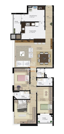 Imagem Apartamento com 3 Quartos à Venda, 135 m² em Interlagos - Caxias Do Sul