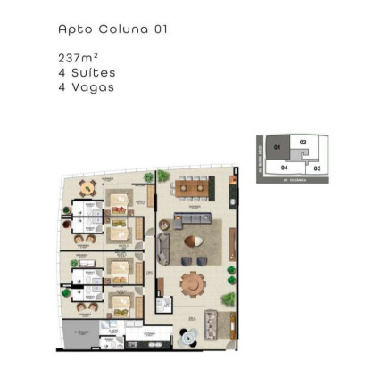 Imagem Apartamento com 4 Quartos à Venda, 237 m² em Praia Do Morro - Guarapari Imagem Apartamento com 4 Quartos à Venda, 237 m² em Praia Do Morro - Guarapari