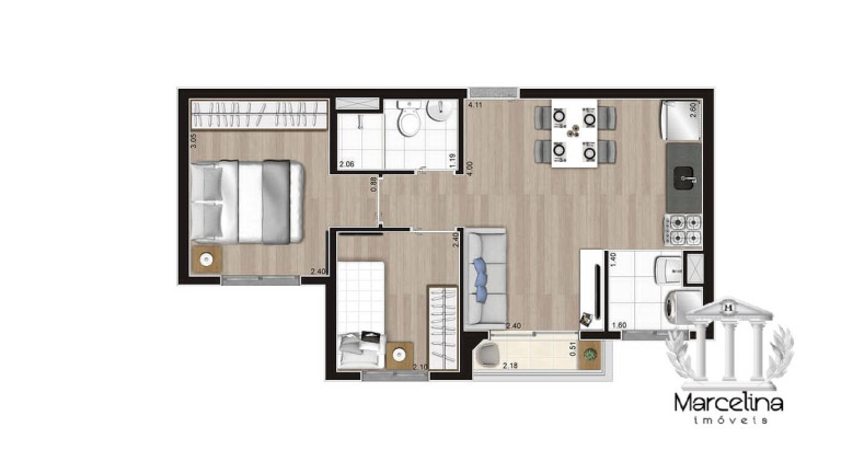 Imagem Apartamento com 2 Quartos à Venda, 37 m² em Jardim Mirante - São Paulo