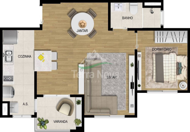 Imagem Apartamento com 2 Quartos à Venda, 53 m² em Jardim Carolina - Jundiaí