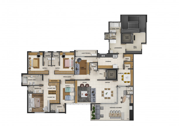 Imagem Apartamento com 4 Quartos à Venda, 278 m² em Ribeirania - Ribeirão Preto