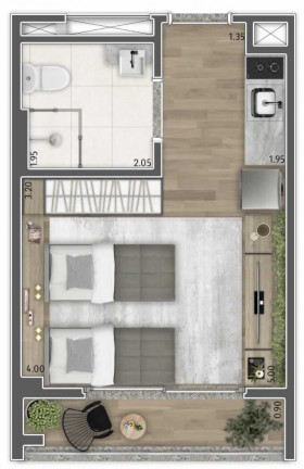 Imagem Kitnet com 1 Quarto à Venda, 24 m² em Vila Mariana - São Paulo