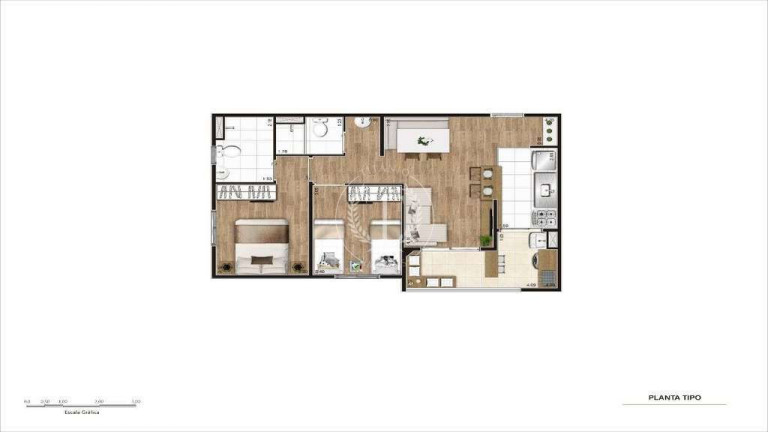 Imagem Apartamento com 2 Quartos à Venda, 47 m² em Vila São João - Guarulhos