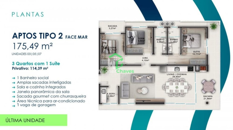 Imagem Apartamento com 3 Quartos à Venda, 114 m² em Gaivotas - Matinhos