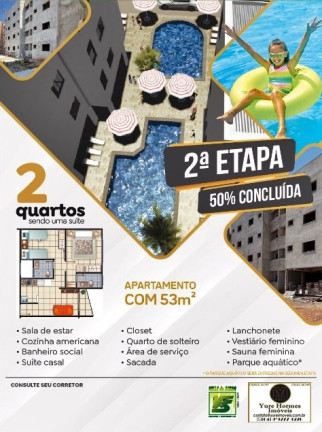 Apartamento com 2 Quartos à Venda, 53 m² em Estância Itaici - Caldas Novas