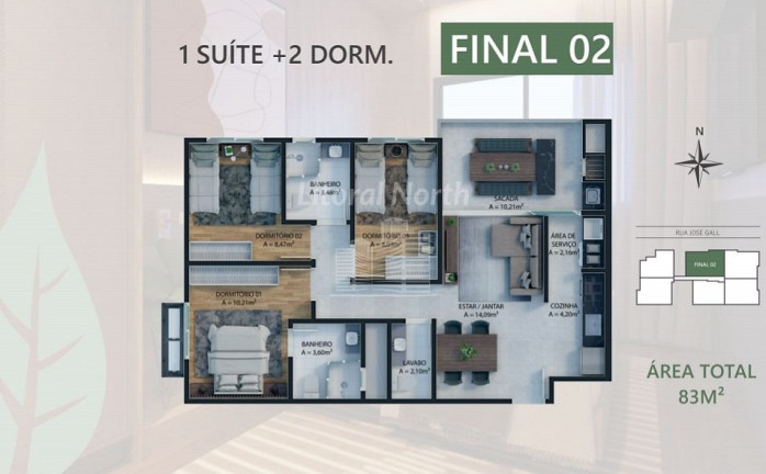Imagem Apartamento com 2 Quartos à Venda, 71 m² em Dom Bosco - Itajaí Imagem Apartamento com 2 Quartos à Venda, 71 m² em Dom Bosco - Itajaí