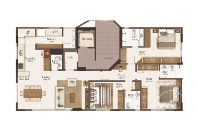 Imagem Apartamento com 3 Quartos à Venda, 111 m² em Centro - Balneário Camboriú
