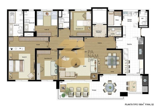 Imagem Apartamento com 4 Quartos à Venda, 195 m² em Vila Andrade - São Paulo