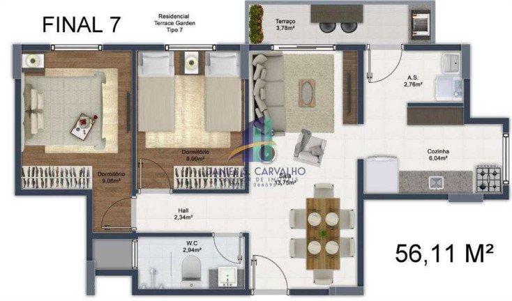 Imagem Apartamento com 2 Quartos à Venda, 56 m² em Mirim - Praia Grande