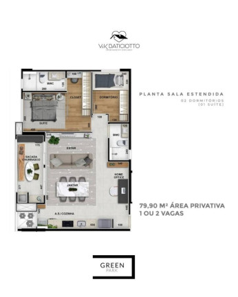 Imagem Apartamento com 2 Quartos à Venda, 63 m² em Zona 03 - Maringá