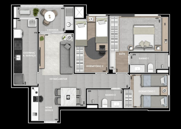 Imagem Apartamento com 3 Quartos à Venda, 85 m² em Zona 08 - Maringá
