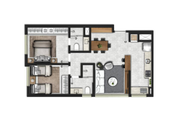 Imagem Apartamento com 2 Quartos à Venda, 62 m² em Cristo Redentor - Porto Alegre