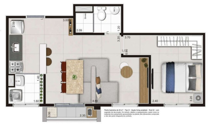 Imagem Apartamento com 2 Quartos à Venda, 38 m² em Centro - São Paulo Imagem Apartamento com 2 Quartos à Venda, 38 m² em Centro - São Paulo