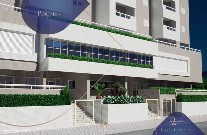 Apartamento com 2 Quartos à Venda, 65 m² em Vila Guilhermina - Praia Grande