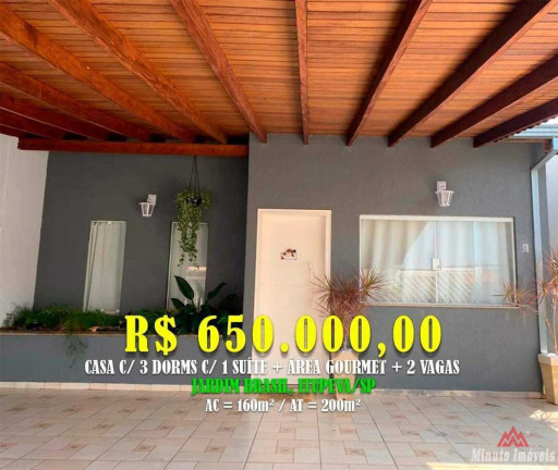 Casa com 3 Quartos à Venda, 160 m² em Centro - Itupeva