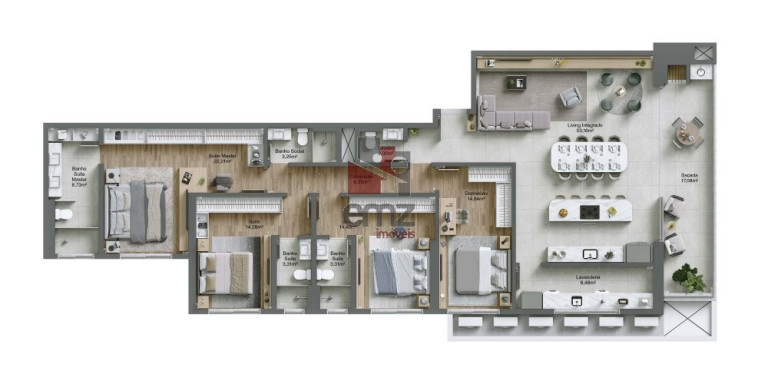 Imagem Apartamento com 3 Quartos à Venda, 199 m² em Centro - Balneário Piçarras