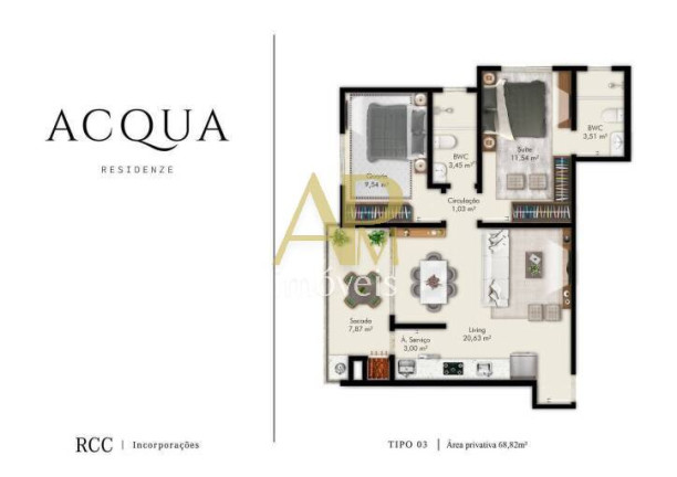 Imagem Apartamento com 2 Quartos à Venda, 68 m² em Pagani - Palhoça Imagem Apartamento com 2 Quartos à Venda, 68 m² em Pagani - Palhoça