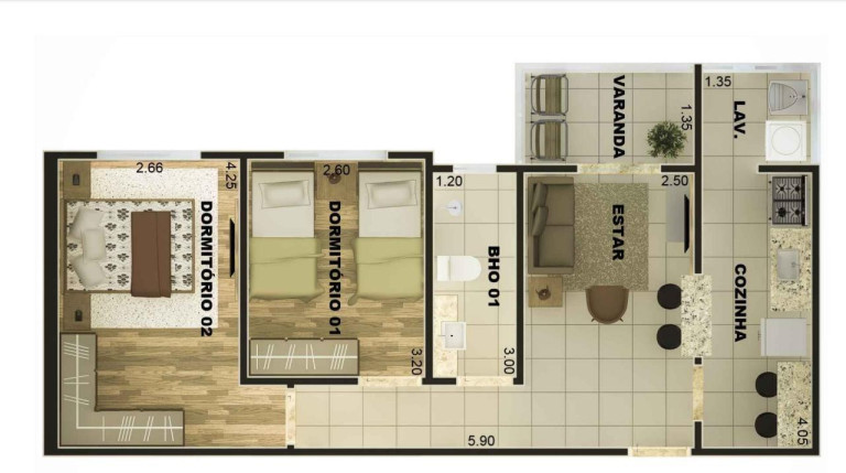 Imagem Apartamento com 2 Quartos à Venda, 56 m² em Bassan - Marília Imagem Apartamento com 2 Quartos à Venda, 56 m² em Bassan - Marília