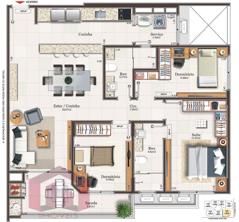 Imagem Imóvel com 2 Quartos à Venda, 89 m²