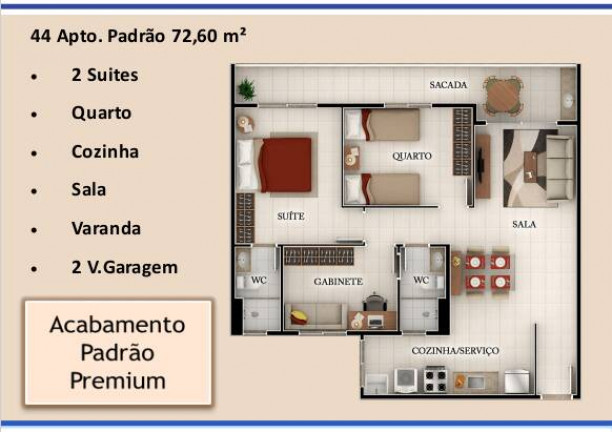 Imagem Apartamento com 3 Quartos à Venda, 72 m² em Jardim Cearense - Fortaleza Imagem Apartamento com 3 Quartos à Venda, 72 m² em Jardim Cearense - Fortaleza