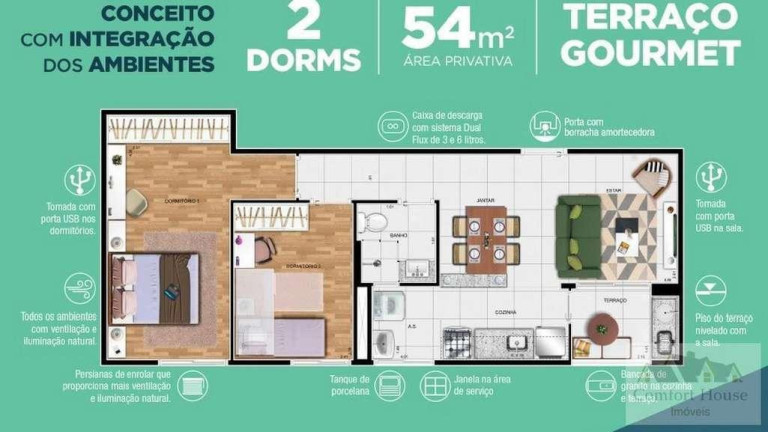Imagem Apartamento com 2 Quartos à Venda, 55 m² em Casa Branca - Santo André Imagem Apartamento com 2 Quartos à Venda, 55 m² em Casa Branca - Santo André