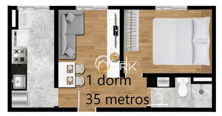 Imagem Apartamento com 1 Quarto à Venda, 39 m² em Vila Matilde - São Paulo