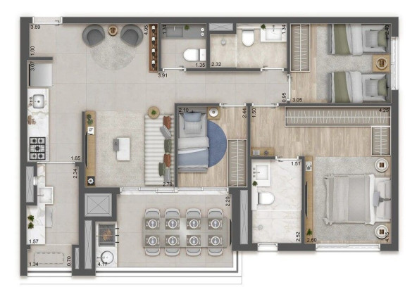 Apartamento com 3 Quartos à Venda, 138 m² em Butantã - São Paulo
