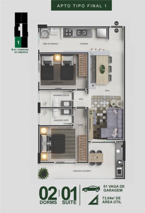 Imagem Apartamento com 2 Quartos à Venda, 73 m² em Centro - Itanhaem Imagem Apartamento com 2 Quartos à Venda, 73 m² em Centro - Itanhaem