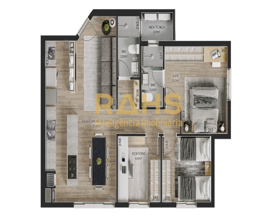 Imagem Apartamento com 2 Quartos à Venda, 62 m² em América - Joinville Imagem Apartamento com 2 Quartos à Venda, 62 m² em América - Joinville