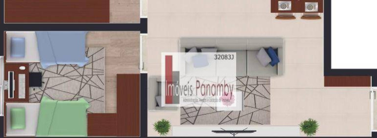 Imagem Apartamento com 1 Quarto à Venda, 35 m² em Bangu - Santo André
