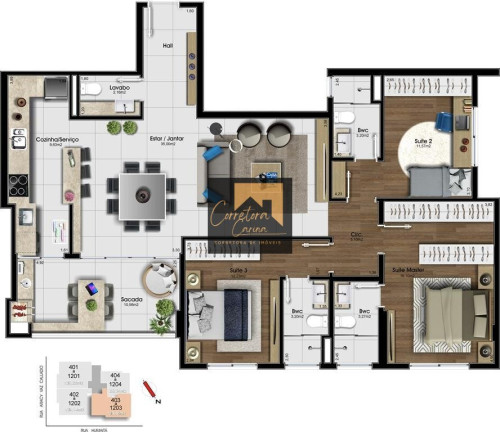 Imagem Apartamento com 3 Quartos à Venda,  em Estreito - Florianópolis