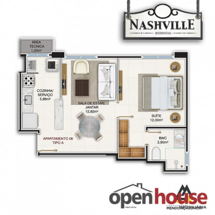 Imagem Apartamento com 1 Quarto à Venda, 40 m² em Lagoa Nova - Natal