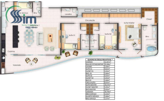 Imagem Apartamento com 3 Quartos à Venda, 164 m² em Guararapes - Fortaleza