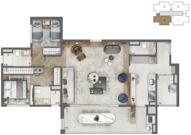 Imagem Cobertura com 3 Quartos à Venda, 224 m² em Santo Amaro - São Paulo