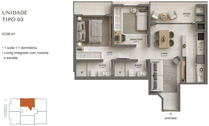 Imagem Apartamento com 2 Quartos à Venda, 76 m² em São Judas - Itajaí Imagem Apartamento com 2 Quartos à Venda, 76 m² em São Judas - Itajaí