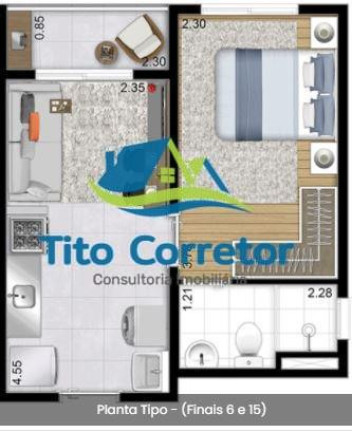 Imagem Apartamento com 1 Quarto à Venda, 27 m² em Belém - São Paulo