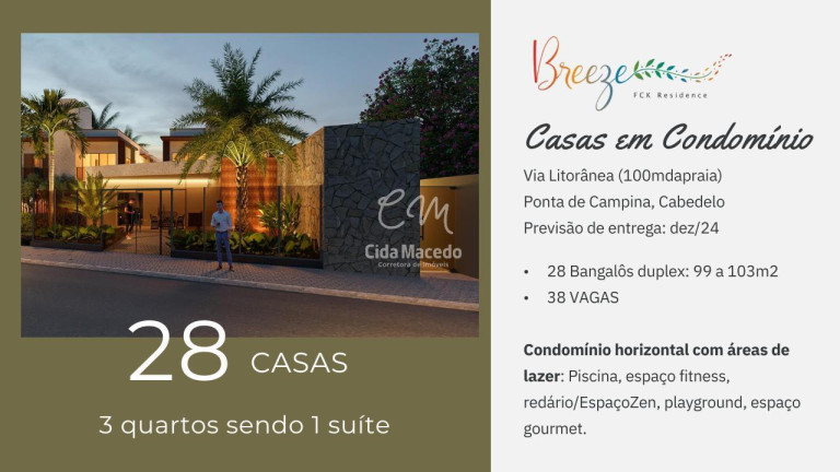 Imagem Casa com 3 Quartos à Venda, 99 m² em Ponta De Campina - Cabedelo
